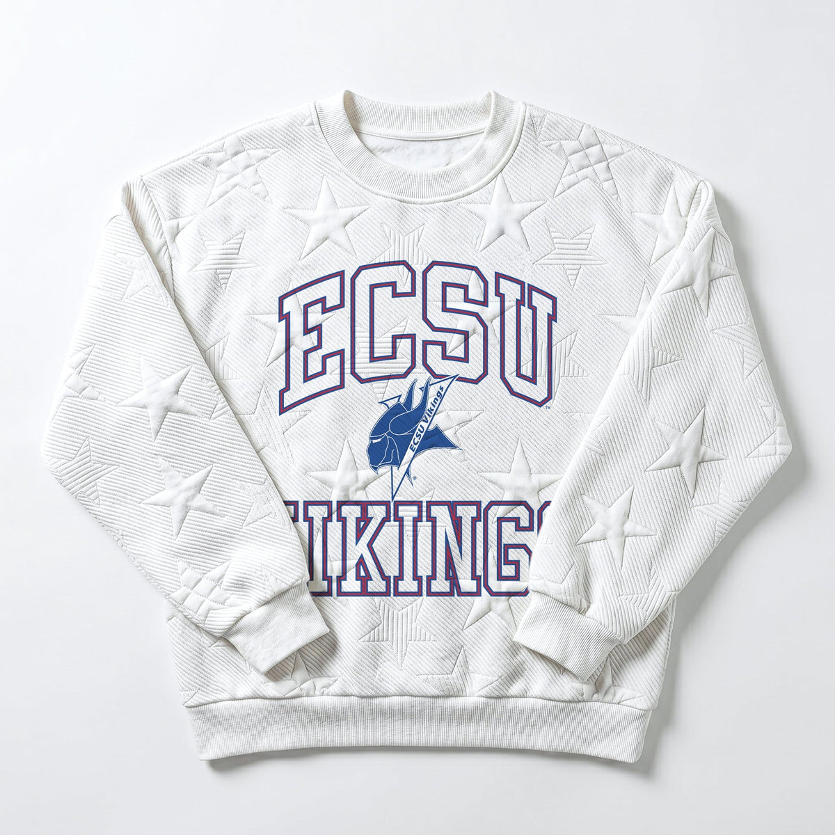 ELIZABETH CITY STATE UNIVERSITY VIKINGS BIG PLAY ENERGY EMBOSSED STAR CREWNECK