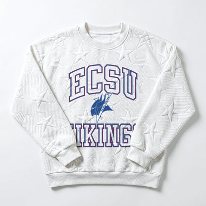 ELIZABETH CITY STATE UNIVERSITY VIKINGS BIG PLAY ENERGY EMBOSSED STAR CREWNECK