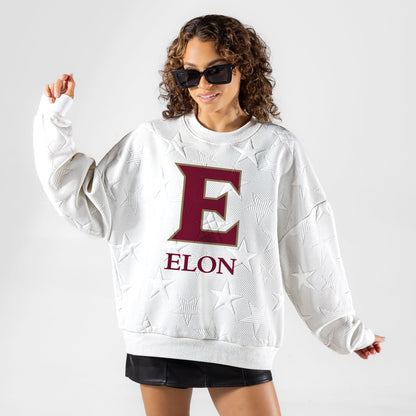 ELON PHOENIX BIG PLAY ENERGY EMBOSSED STAR CREWNECK