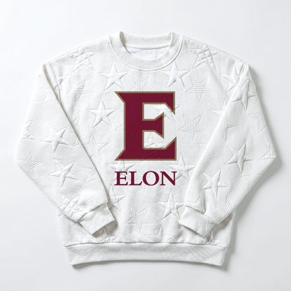 ELON PHOENIX BIG PLAY ENERGY EMBOSSED STAR CREWNECK