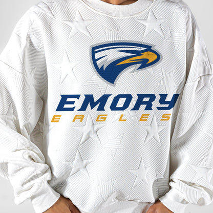 EMORY EAGLES BIG PLAY ENERGY EMBOSSED STAR CREWNECK
