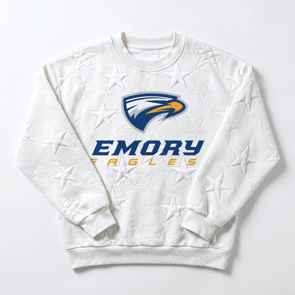 EMORY EAGLES BIG PLAY ENERGY EMBOSSED STAR CREWNECK