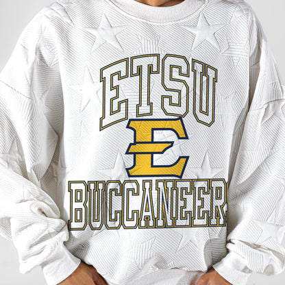 EAST TENNESSEE STATE BUCCANEERS BIG PLAY ENERGY EMBOSSED STAR CREWNECK
