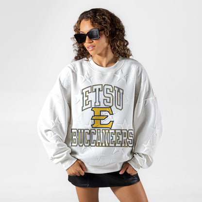 EAST TENNESSEE STATE BUCCANEERS BIG PLAY ENERGY EMBOSSED STAR CREWNECK