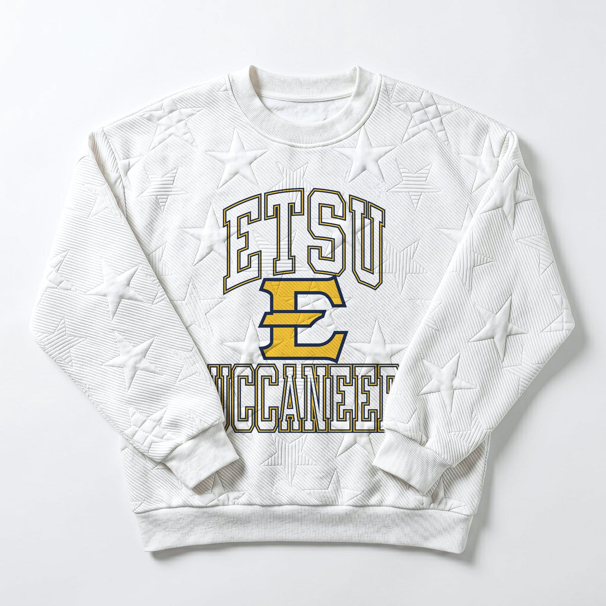 EAST TENNESSEE STATE BUCCANEERS BIG PLAY ENERGY EMBOSSED STAR CREWNECK