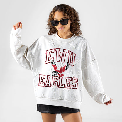 EASTERN WASHINGTON UNIVERSITY EAGLES BIG PLAY ENERGY EMBOSSED STAR CREWNECK