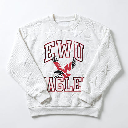EASTERN WASHINGTON UNIVERSITY EAGLES BIG PLAY ENERGY EMBOSSED STAR CREWNECK
