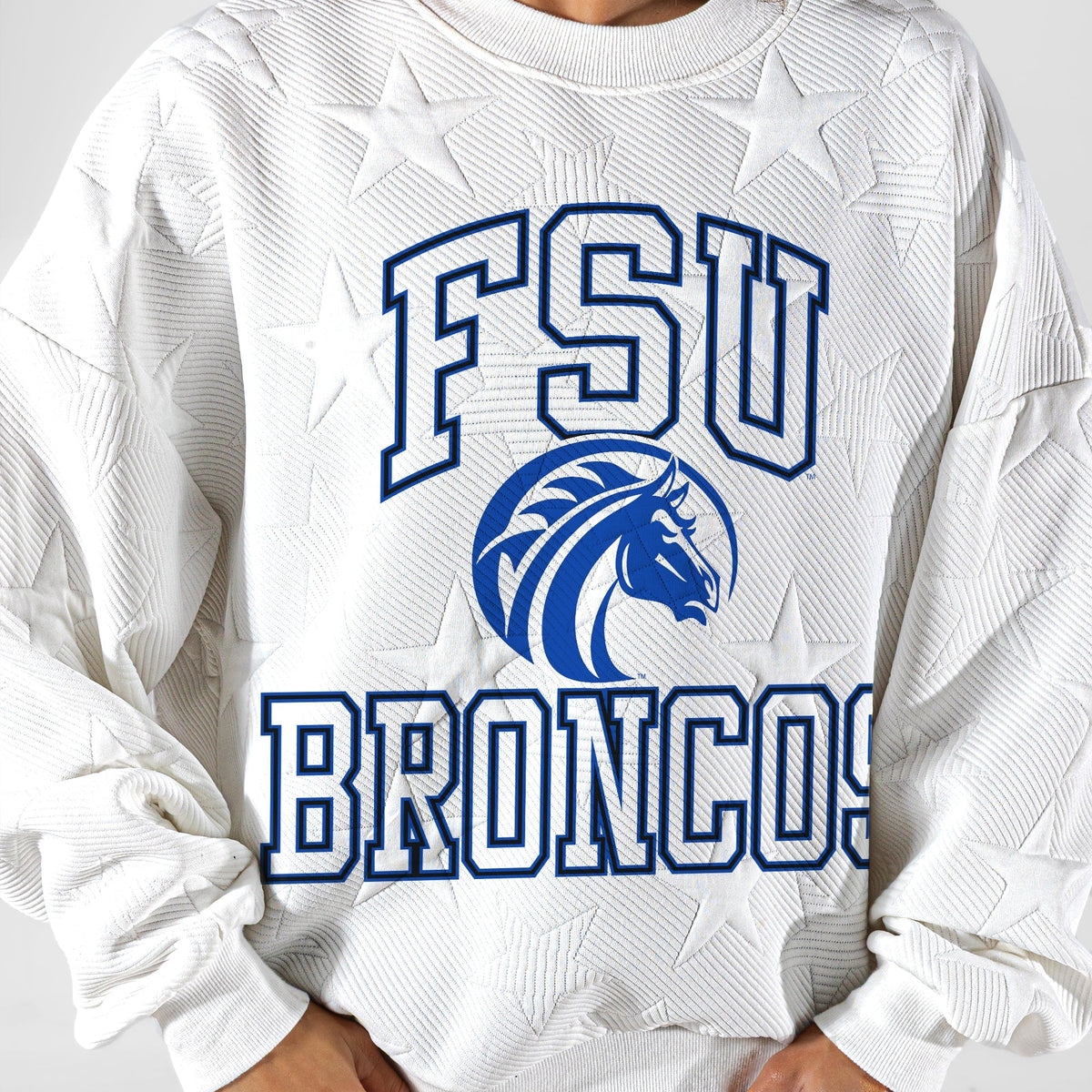 FAYETTEVILLE STATE BRONCOS BIG PLAY ENERGY EMBOSSED STAR CREWNECK