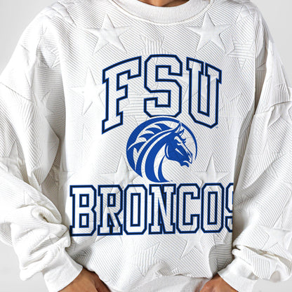 FAYETTEVILLE STATE BRONCOS BIG PLAY ENERGY EMBOSSED STAR CREWNECK