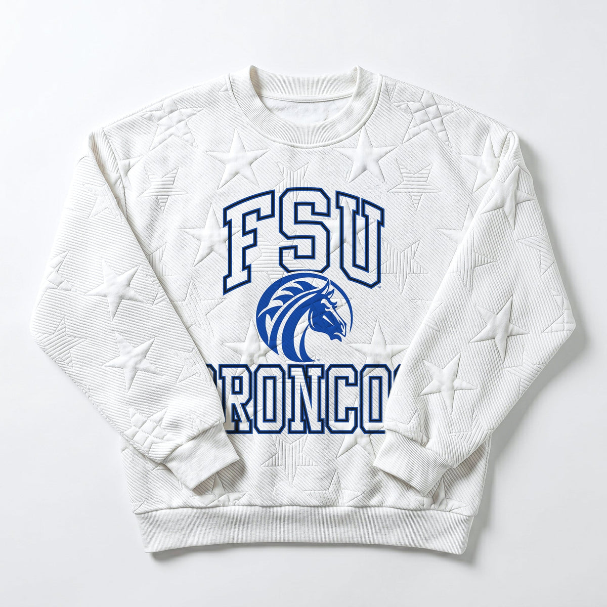 FAYETTEVILLE STATE BRONCOS BIG PLAY ENERGY EMBOSSED STAR CREWNECK