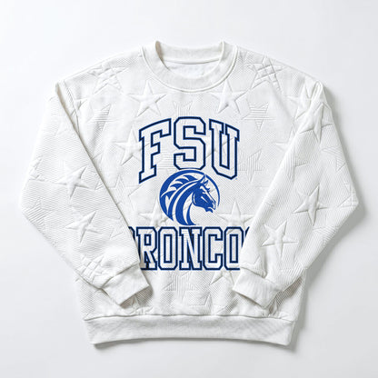 FAYETTEVILLE STATE BRONCOS BIG PLAY ENERGY EMBOSSED STAR CREWNECK