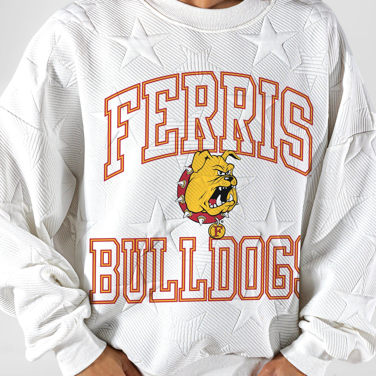FERRIS STATE BULLDOGS BIG PLAY ENERGY EMBOSSED STAR CREWNECK