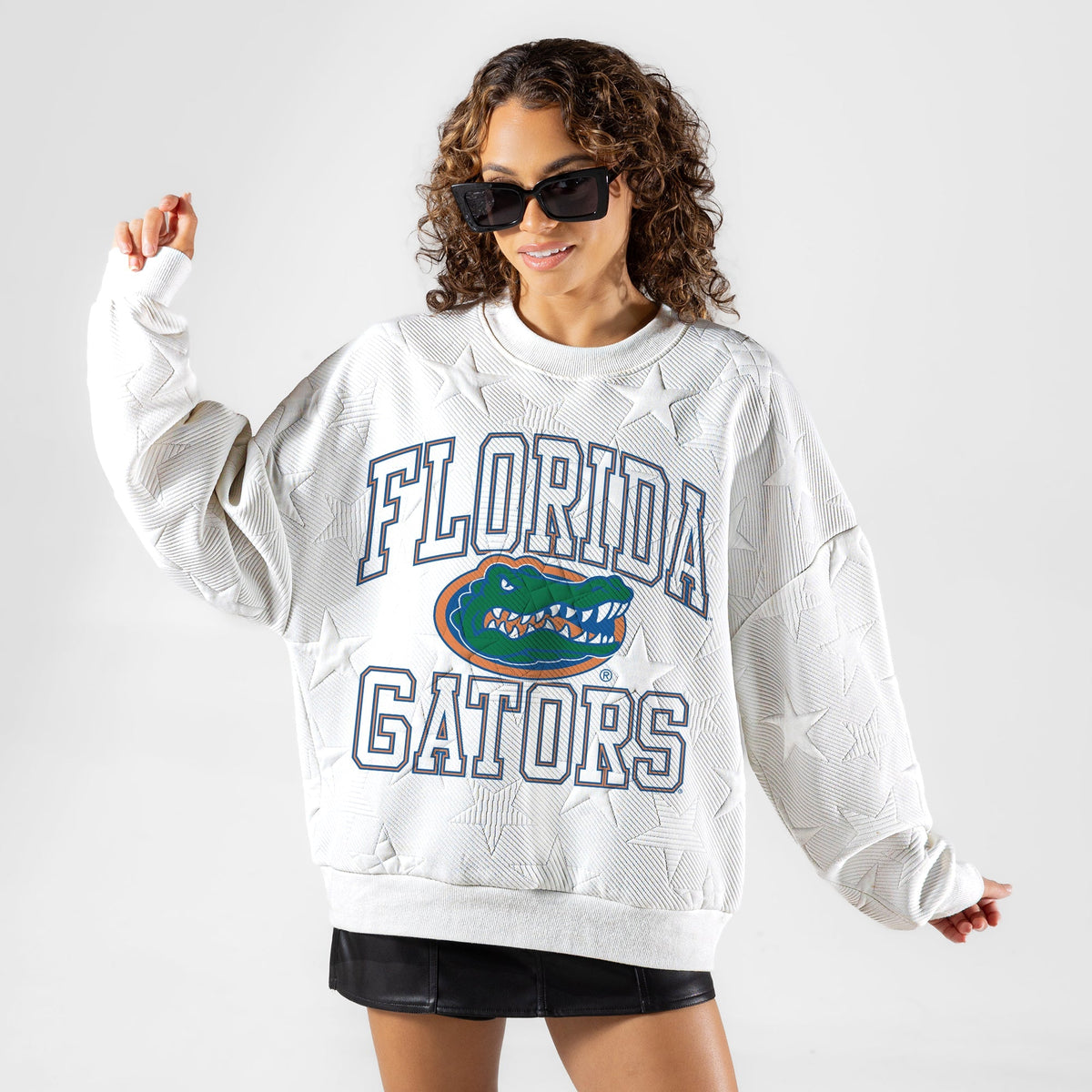 FLORIDA GATORS BIG PLAY ENERGY EMBOSSED STAR CREWNECK