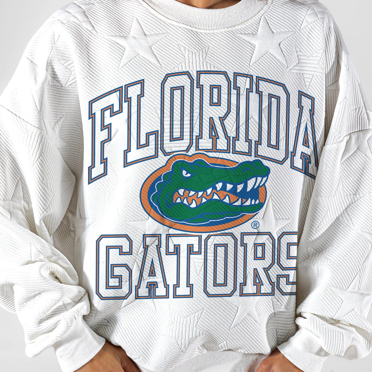 FLORIDA GATORS BIG PLAY ENERGY EMBOSSED STAR CREWNECK