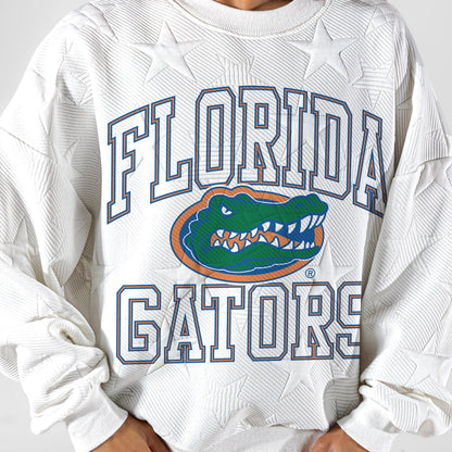 FLORIDA GATORS BIG PLAY ENERGY EMBOSSED STAR CREWNECK