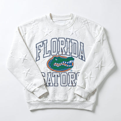 FLORIDA GATORS BIG PLAY ENERGY EMBOSSED STAR CREWNECK