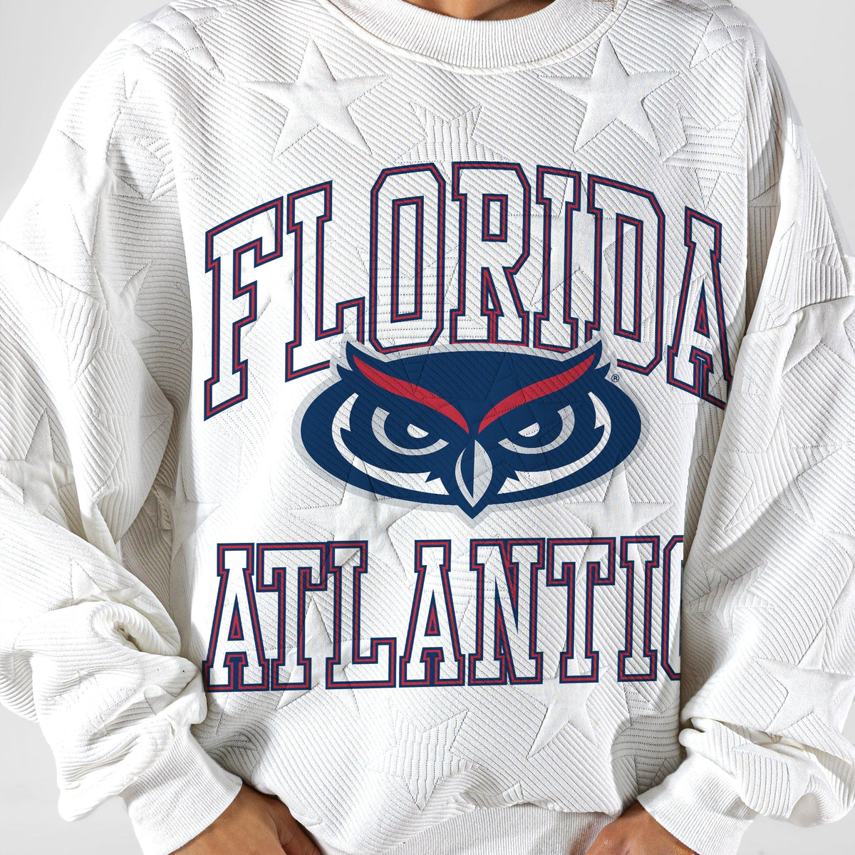 FLORIDA ATLANTIC OWLS BIG PLAY ENERGY EMBOSSED STAR CREWNECK
