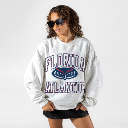 FLORIDA ATLANTIC OWLS BIG PLAY ENERGY EMBOSSED STAR CREWNECK