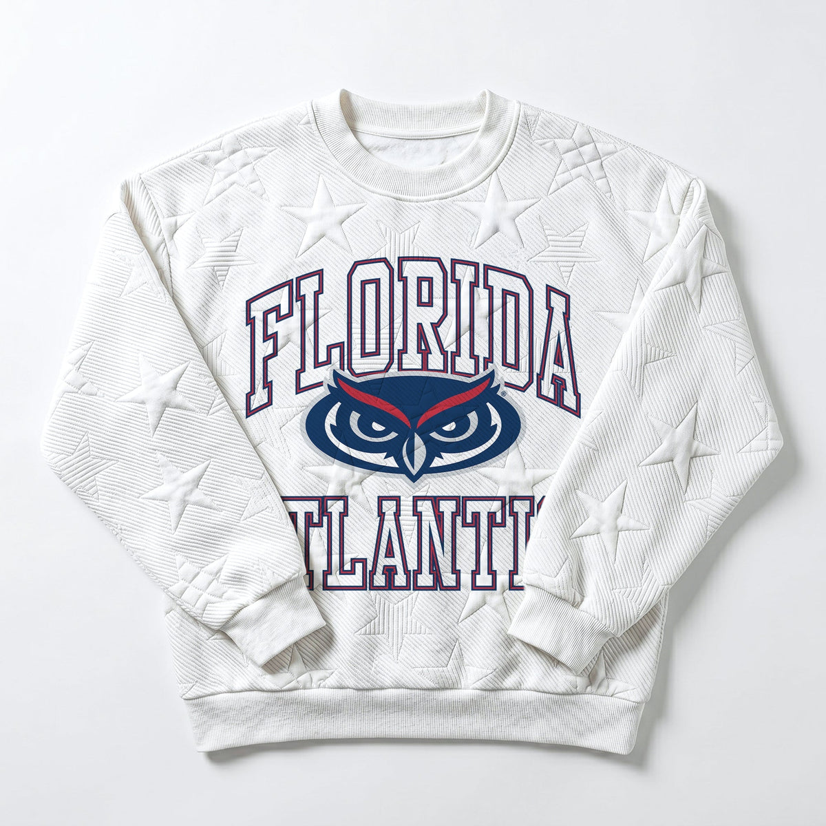 FLORIDA ATLANTIC OWLS BIG PLAY ENERGY EMBOSSED STAR CREWNECK