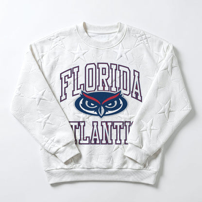 FLORIDA ATLANTIC OWLS BIG PLAY ENERGY EMBOSSED STAR CREWNECK