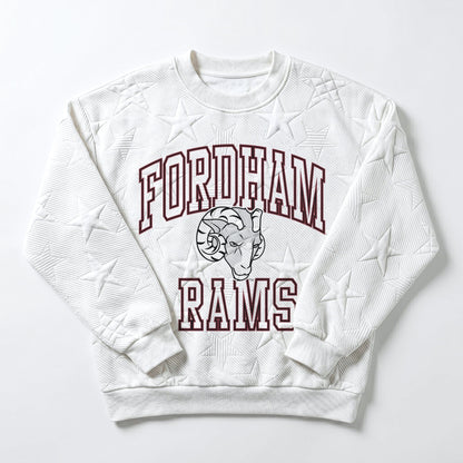 FORDHAM RAMS BIG PLAY ENERGY EMBOSSED STAR CREWNECK