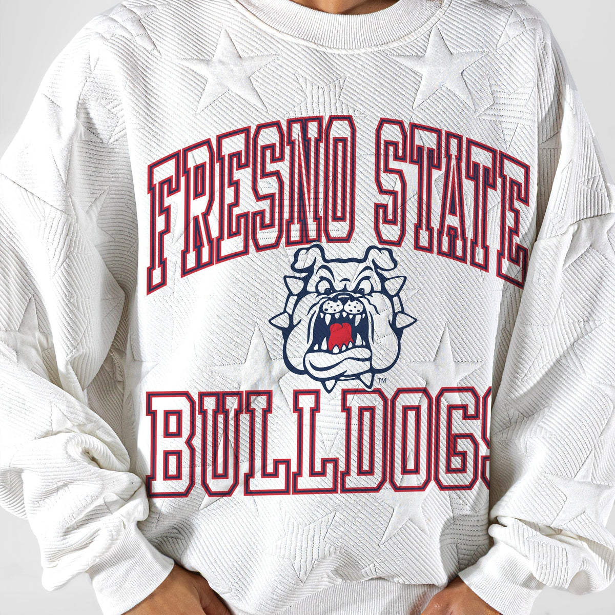 FRESNO STATE BULLDOGS BIG PLAY ENERGY EMBOSSED STAR CREWNECK