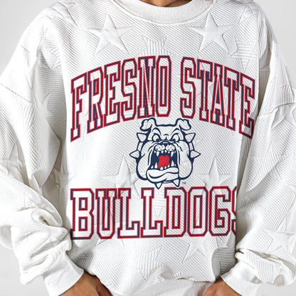 FRESNO STATE BULLDOGS BIG PLAY ENERGY EMBOSSED STAR CREWNECK