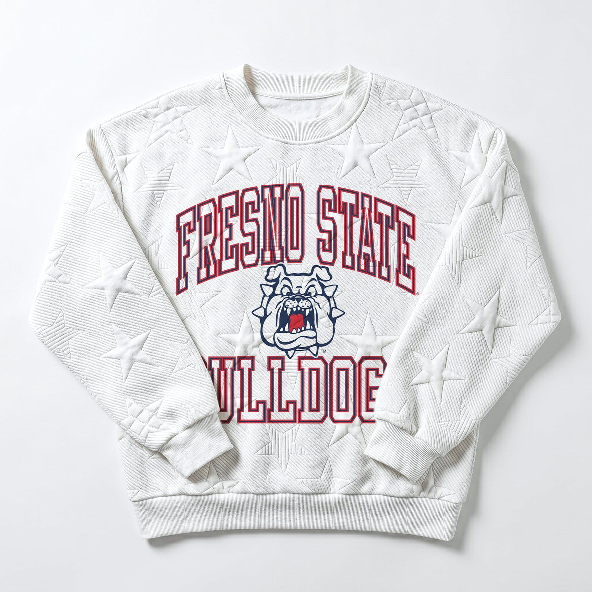 FRESNO STATE BULLDOGS BIG PLAY ENERGY EMBOSSED STAR CREWNECK