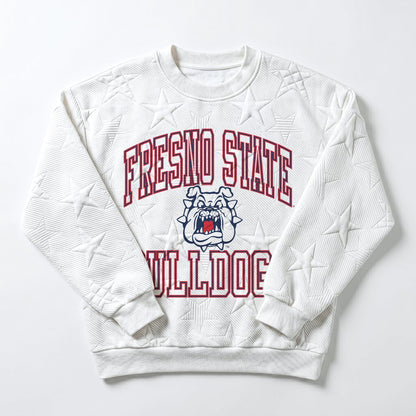 FRESNO STATE BULLDOGS BIG PLAY ENERGY EMBOSSED STAR CREWNECK