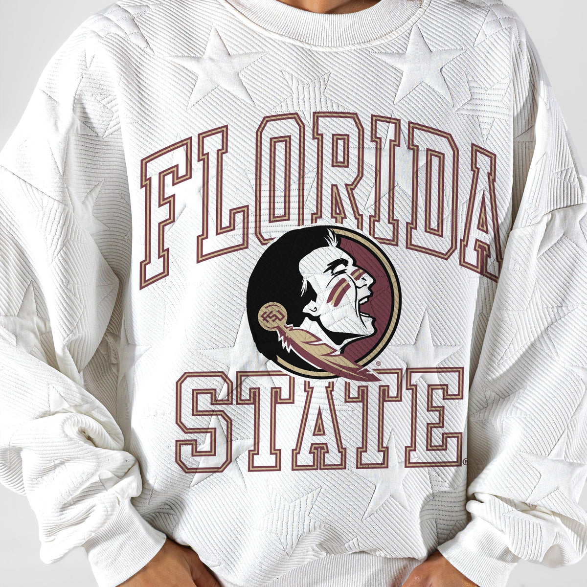 FLORIDA STATE SEMINOLES BIG PLAY ENERGY EMBOSSED STAR CREWNECK
