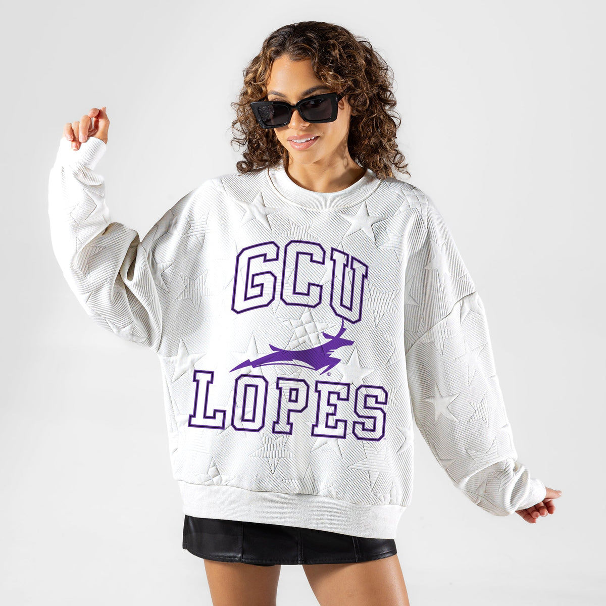 GRAND CANYON ANTELOPES BIG PLAY ENERGY EMBOSSED STAR CREWNECK
