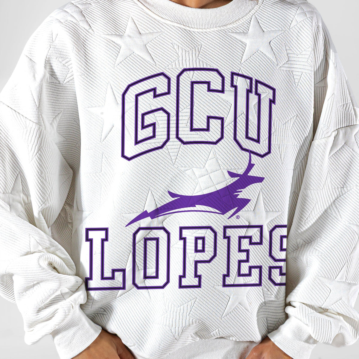 GRAND CANYON ANTELOPES BIG PLAY ENERGY EMBOSSED STAR CREWNECK