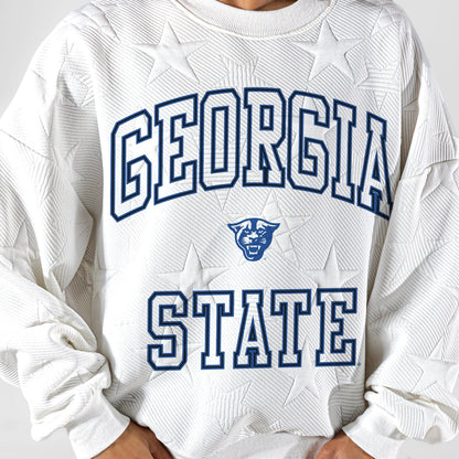 GEORGIA STATE PANTHERS BIG PLAY ENERGY EMBOSSED STAR CREWNECK