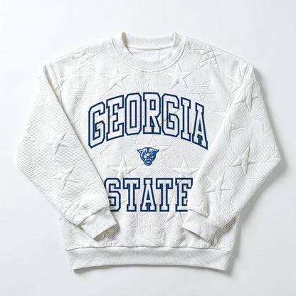 GEORGIA STATE PANTHERS BIG PLAY ENERGY EMBOSSED STAR CREWNECK