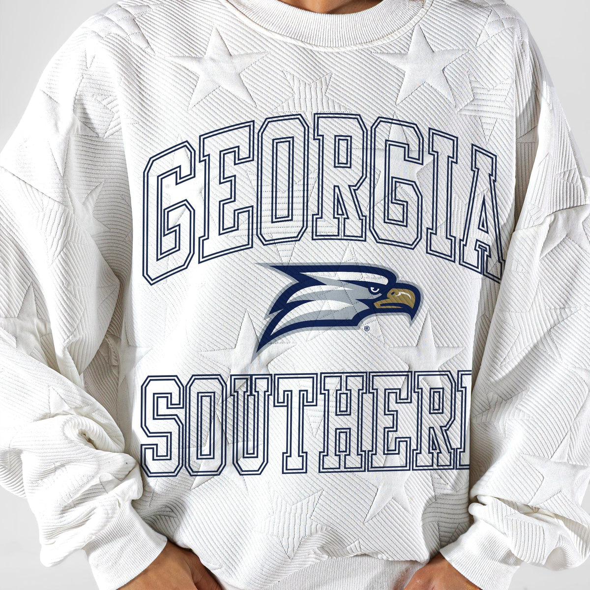 GEORGIA SOUTHERN EAGLES BIG PLAY ENERGY EMBOSSED STAR CREWNECK