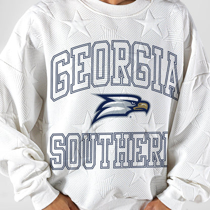 GEORGIA SOUTHERN EAGLES BIG PLAY ENERGY EMBOSSED STAR CREWNECK