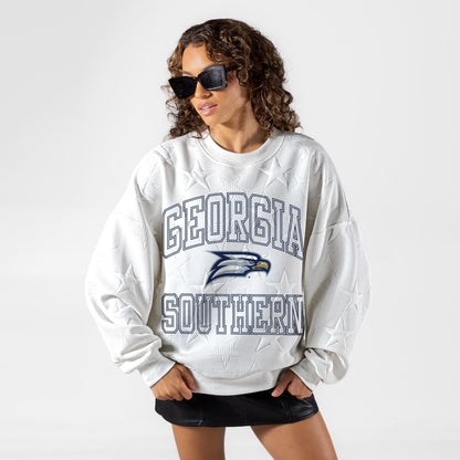 GEORGIA SOUTHERN EAGLES BIG PLAY ENERGY EMBOSSED STAR CREWNECK