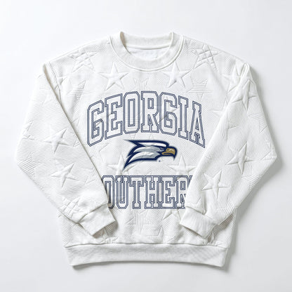 GEORGIA SOUTHERN EAGLES BIG PLAY ENERGY EMBOSSED STAR CREWNECK