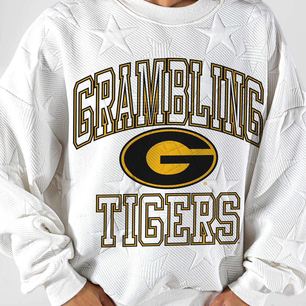 GRAMBLING STATE TIGERS BIG PLAY ENERGY EMBOSSED STAR CREWNECK