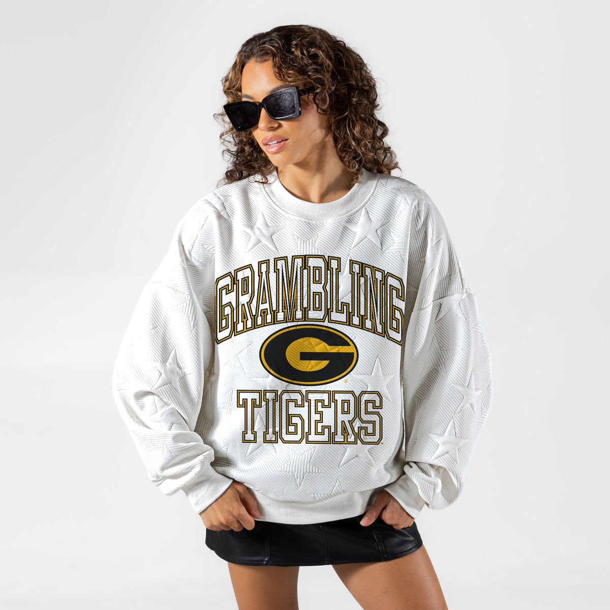 GRAMBLING STATE TIGERS BIG PLAY ENERGY EMBOSSED STAR CREWNECK