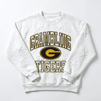 GRAMBLING STATE TIGERS BIG PLAY ENERGY EMBOSSED STAR CREWNECK
