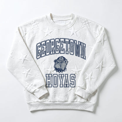 GEORGETOWN HOYAS BIG PLAY ENERGY EMBOSSED STAR CREWNECK