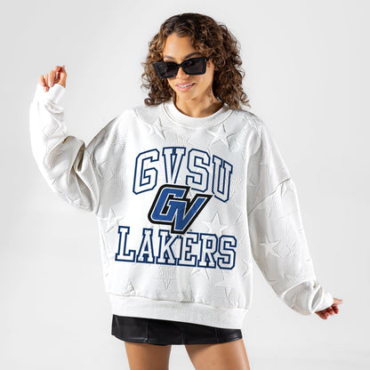 GRAND VALLEY LAKERS BIG PLAY ENERGY EMBOSSED STAR CREWNECK