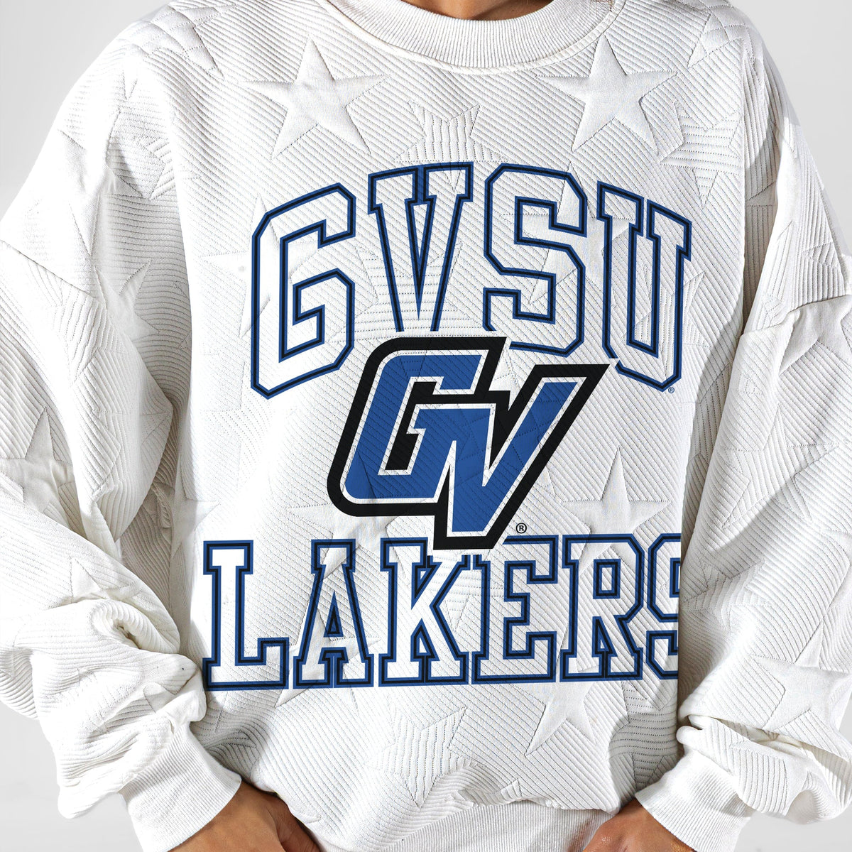 GRAND VALLEY LAKERS BIG PLAY ENERGY EMBOSSED STAR CREWNECK