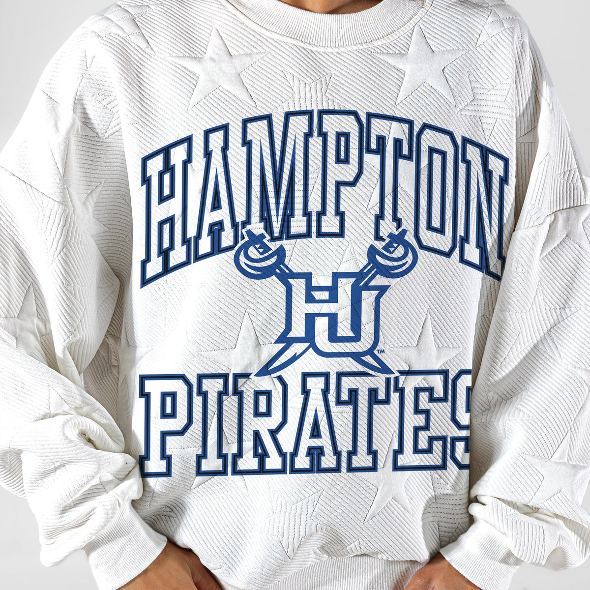 HAMPTON PIRATES BIG PLAY ENERGY EMBOSSED STAR CREWNECK