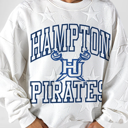 HAMPTON PIRATES BIG PLAY ENERGY EMBOSSED STAR CREWNECK