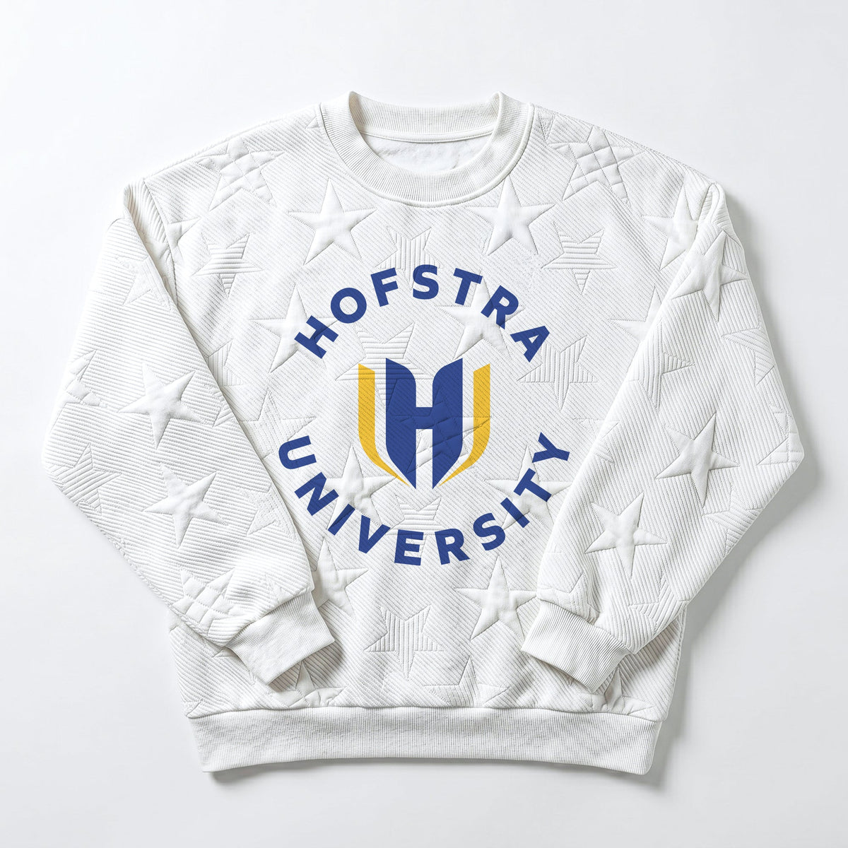 HOFSTRA PRIDE BIG PLAY ENERGY EMBOSSED STAR CREWNECK