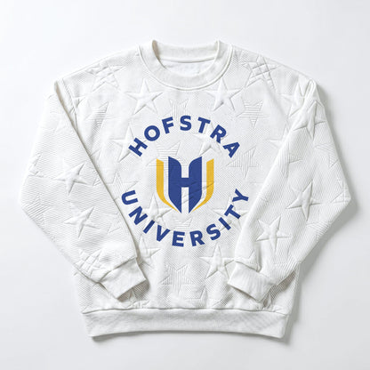 HOFSTRA PRIDE BIG PLAY ENERGY EMBOSSED STAR CREWNECK
