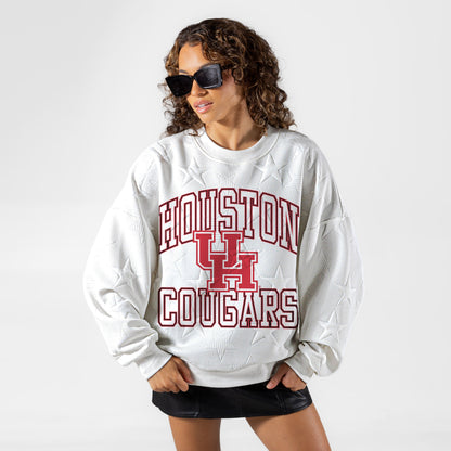 HOUSTON COUGARS BIG PLAY ENERGY EMBOSSED STAR CREWNECK