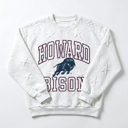 HOWARD BISON BIG PLAY ENERGY EMBOSSED STAR CREWNECK